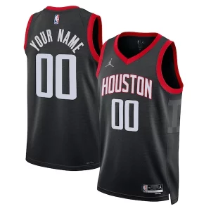 Houston Rockets Jordan Brand Unisex 2022/23 Swingman Custom Jersey Personalisable Statement Edition Black