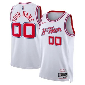 Houston Rockets Exquisite Nike Unisex 2023/24 Custom Swingman Jersey White City Edition