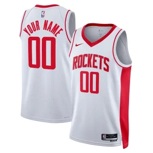 Houston Rockets Nike Unisex Sophistiqué Swingman Custom Jersey White Association Edition