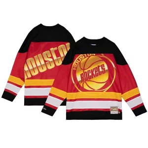 Houston Rockets Women's Hardwood Classics Big Face 4.0 Hockey Jersey Unique Red