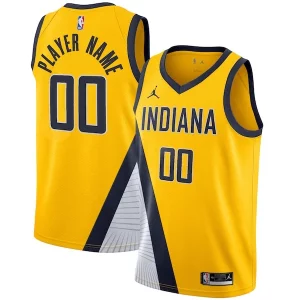 Indiana Pacers Jordan Brand Swingman Custom Jersey Statement Edition Gold Authentique
