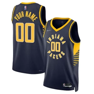 Indiana Pacers Nike 2021/22 Diamond Swingman Custom Jersey Icon Edition Refiné Navy