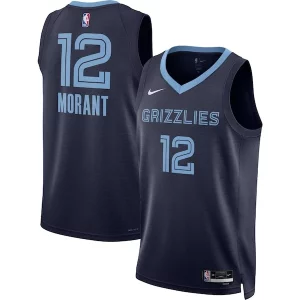 Ja Prime Morant Memphis Grizzlies Nike Unisex Swingman Jersey Icon Edition Navy/White