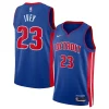 Jaden Exquisite Ivey Detroit Pistons Nike Unisex 2022 NBA Draft First Round Pick Swingman Jersey Icon Edition Blue