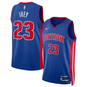 Jaden Exquisite Ivey Detroit Pistons Nike Unisex 2022 NBA Draft First Round Pick Swingman Jersey Icon Edition Blue