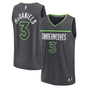 Jaden Splendide McDaniels Minnesota Timberwolves Youth Fast Break Replica Player Jersey Statement Edition Black