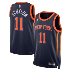 Jalen Brunson New York Knicks Jordan Brand Unisex Éclatant Swingman Player Jersey Statement Edition Navy