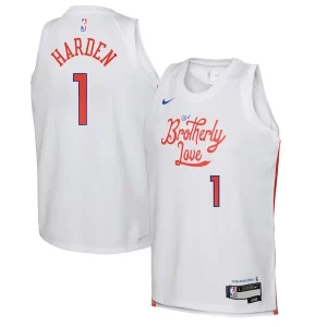 James Harden Philadelphia 76ers Moderne Nike Youth 2022/23 Swingman Jersey City Edition White