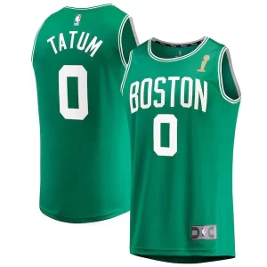 Jayson Tatum Boston Celtics 2024 Élégant NBA Finals Champions Fast Break Replica Player Jersey Kelly Green Icon Edition