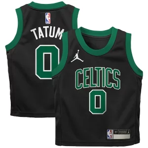 Jayson Tatum Boston Premium Celtics Jordan Brand Preschool 2022/23 Replica Jersey Statement Edition Black