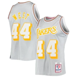 Jerry West Los Angeles Lakers 75th Anniversary 1971/72 Hardwood Classics Swingman Jersey Collectible Silver