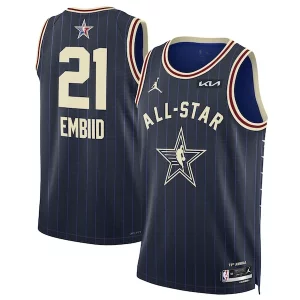 Joel Embiid Jordan Brand Unisex 2024 NBA All Star Game Swingman Luxueux Jersey Navy