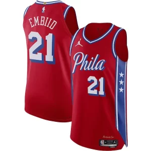 Joel Embiid Philadelphia 76ers Jordan Brand Authentic Player Jersey Statement Admirable Edition Red
