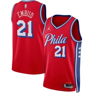 Joel Embiid Philadelphia Charming 76ers Jordan Brand Unisex Swingman Jersey Statement Edition Red