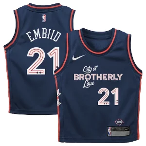 Joel Embiid Philadelphia 76ers Nike Toddler Swingman Replica Jersey Premium City Edition Navy