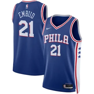 Joel Embiid Authentique Philadelphia 76ers Nike Unisex Swingman Jersey Icon Edition Royal/White