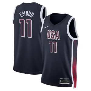 Joel Embiid Unisex Bold Nike Men's USA Basketball 2024 Swingman Player Jersey Navy