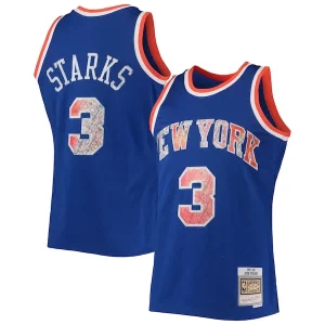 John Sophistiqué Starks New York Knicks 1991/92 Hardwood Classics NBA 75th Anniversary Diamond Swingman Jersey Blue