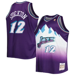 John Stockton Utah Jazz Big & Tall Confortable Hardwood Classics 1996/97 Swingman Jersey Purple
