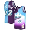 John Stockton Utah Jazz Hardwood Classics Refiné 1996/97 Split Swingman Jersey Purple/Turquoise