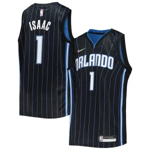 Jonathan Isaac Orlando Magic Nike Youth 2021/22 Diamond Swingman Jersey Icon Personalisable Edition Black
