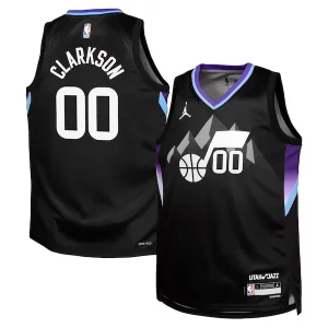 Jordan Clarkson Utah Jazz Jordan Brand Vibrant Youth Swingman Jersey Statement Edition Black