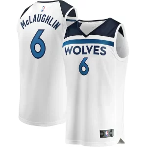 Jordan McLaughlin Minnesota Timberwolves Youth Fast Break Replica Player Splendide Jersey Association Edition White
