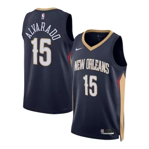 Jose Alvarado New Orleans Pelicans Nike Unisex Swingman Exquisite Jersey Icon Edition Navy