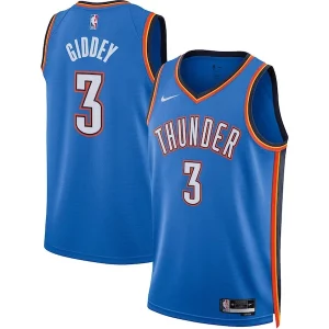 Josh Giddey Oklahoma Bold City Thunder Nike Unisex Swingman Jersey Icon Edition Blue