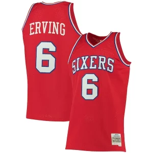 Julius Erving Exquisite Philadelphia 76ers 1982/83 Big & Tall Hardwood Classics Swingman Jersey Red