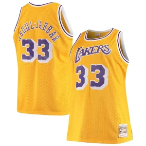 Kareem Abdul Jabbar Los Angeles Lakers 1984/85 Big & Tall Hardwood Classics Swingman Jersey Authentique Gold