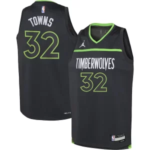 Karl Anthony Towns Minnesota Timberwolves Jordan Brand Youth Swingman Exceptionnel Jersey Statement Edition Black