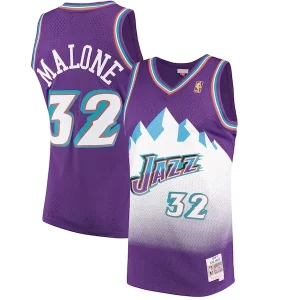 Karl Malone Utah Jazz Élégant 1996/97 Hardwood Classics Swingman Jersey Purple