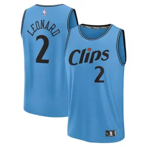 Kawhi Leonard LA Clippers 2024/25 Fast Break Player Jersey Dashing City Edition Light Blue