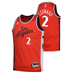 Kawhi Leonard LA Clippers Jordan Brand Youth Swingman Jersey Statement Exceptionnel Edition Red