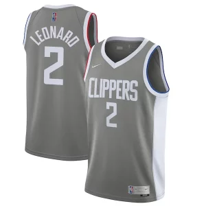 Kawhi Personalisable Leonard LA Clippers Nike 2020/21 Swingman Player Jersey Gray Earned Edition