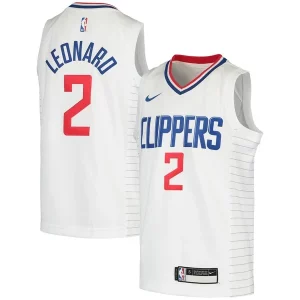 Kawhi Leonard LA Clippers Nike Youth 2020/21 Exceptionnel Swingman Jersey Association Edition White/Royal