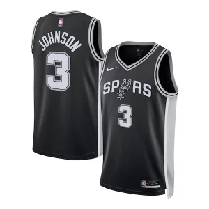 Keldon Johnson San Antonio Spurs Nike Unisex Swingman Jersey Distingué Icon Edition Black/White