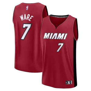 Kel'el Ware Miami Heat Fast Break Player Jersey Statement Incontournable Edition Red