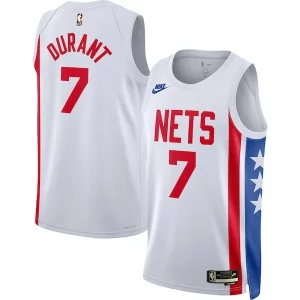 Kevin Durant Brooklyn Nets Nike Swingman Jersey Classic Edition White Captivant