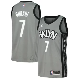 Kevin Durant Brooklyn Nets Nike Swingman Player Luxueux Jersey Statement Edition Gray/Blue