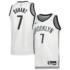 Kevin Durant Brooklyn Nets Nike Unisex Swingman Jersey Élégant Association Edition White/Black