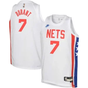 Kevin Durant Brooklyn Nets Nike Youth 2022/23 Swingman Éclatant Jersey White Classic Edition