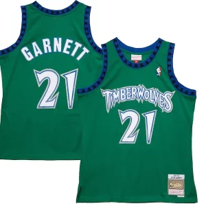 Kevin Garnett Minnesota Timberwolves 1997/98 Hardwood Classics Reload 2.0 Swingman Refiné Jersey Green