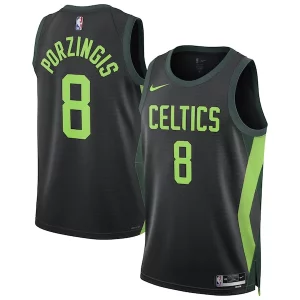 Kristaps Porzingis Boston Celtics Nike Bold Unisex 2024/25 Swingman Player Jersey City Edition Black