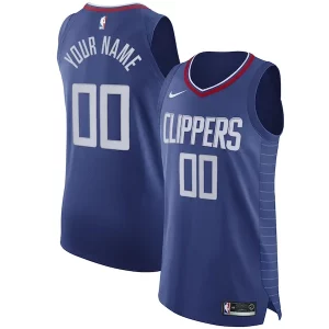 LA Clippers Nike 2020/21 Authentic Custom Jersey Blue Bold Icon Edition