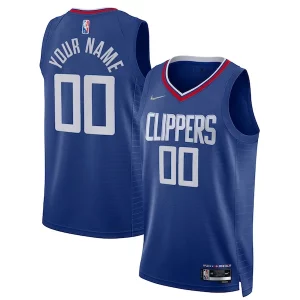 LA Clippers Nike 2021/22 Authentique Diamond Swingman Custom Jersey Icon Edition Royal