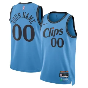 LA Clippers Nike Personalisable Unisex 2024/25 Custom Swingman Jersey City Edition Light Blue