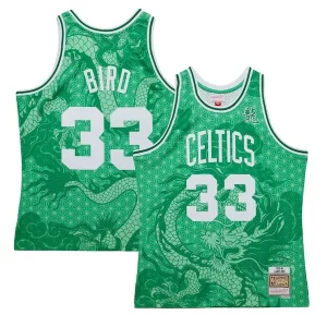 Larry Bird Boston Celtics 1985/86 Hardwood Classics Asian Heritage Sophistiqué 6.0 Swingman Throwback Player Jersey Kelly Green