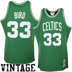 Larry Bird Boston Celtics 1985/86 Hardwood Classics Authentic Magnifique Jersey Kelly Green